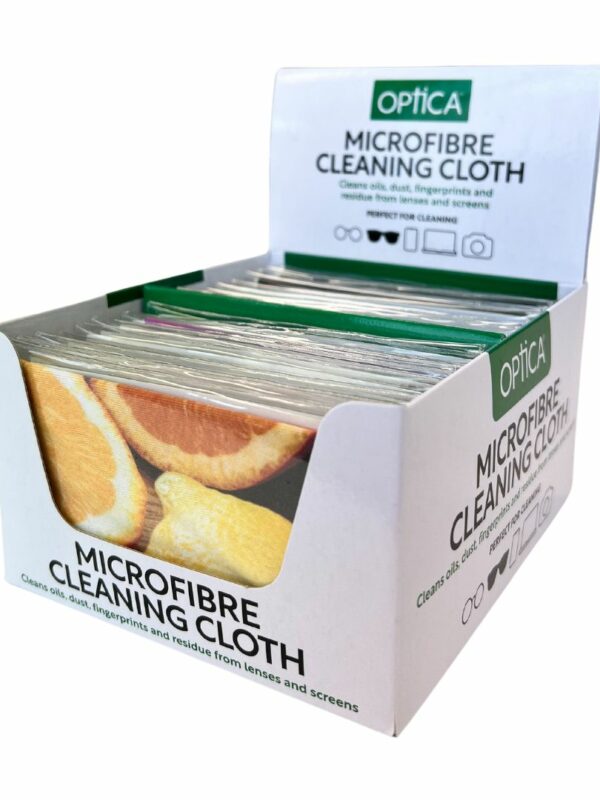 Optica Microfibre Eyewear Cleaning Cloths (Boxes of 20)