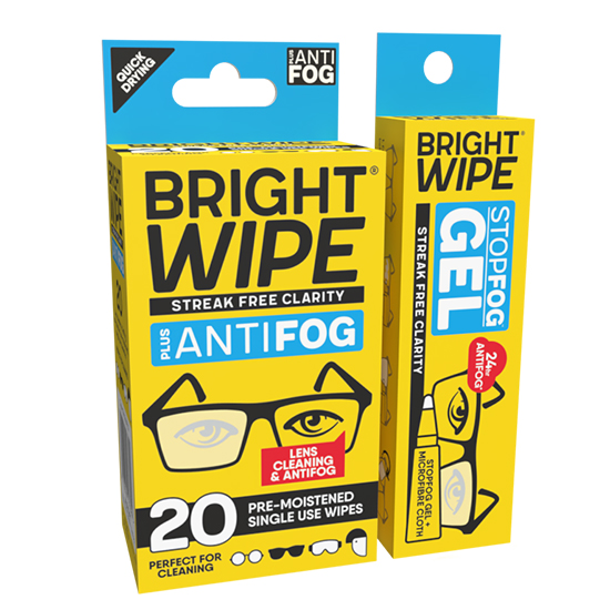 BRIGHTWIPE Antifog 20pcs Antifog Wipes + 10g StopFog Gel Bundle