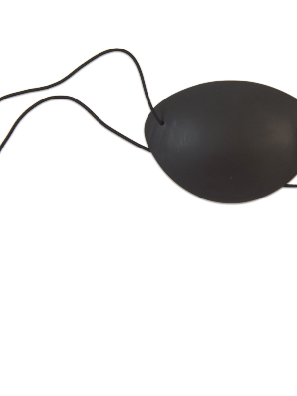 Adult Black Medical eye shield with elastic retainer