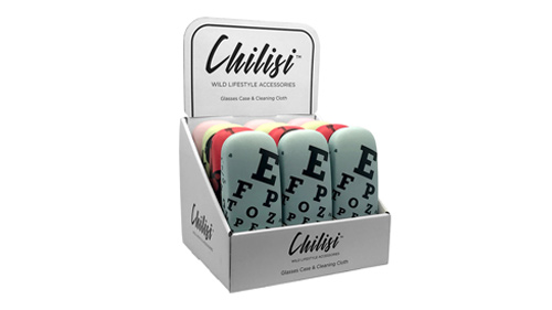 Chilisi Optical 12pcs Retail Case & Cloth Display