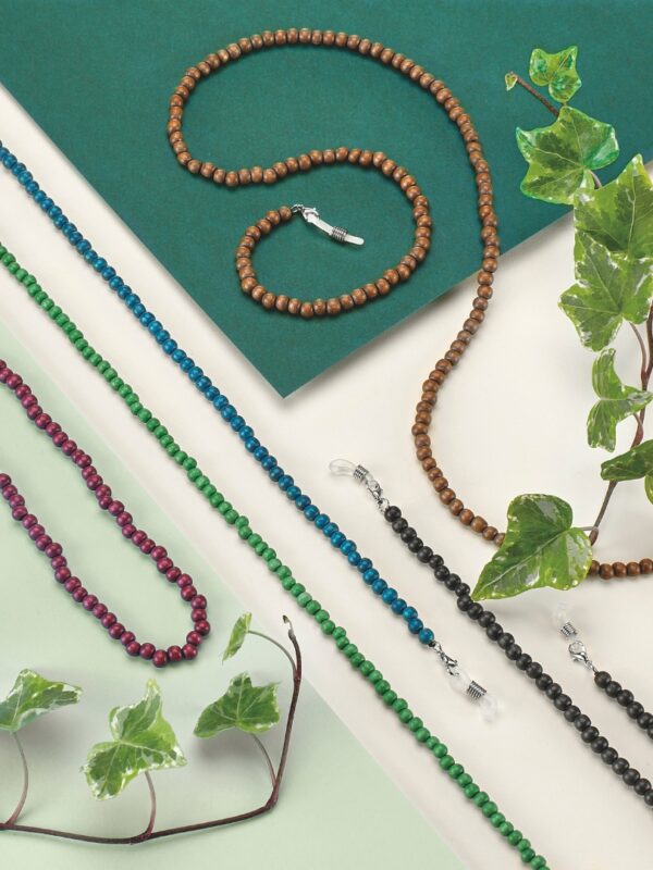 Centrostyle Neyeture wooden round bead chains 6 pack